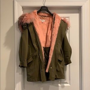 ESCADA sport 3/4 length army green trench jacket.